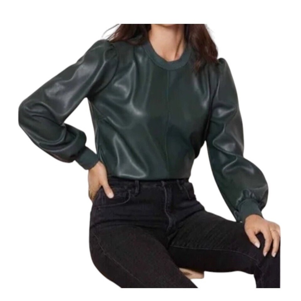 The Evereve LA Made Tinsley Faux Leather Top